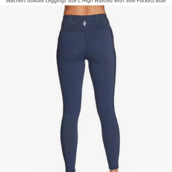 Skechers Go Walk Leggings Yoga Tight High Waist Dark Blue Women's Sz M - Picture 12 of 13